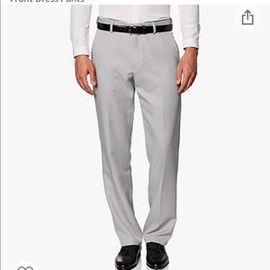 Lt Gray Classic Fit Flat-Front Dress Pants - 38x32